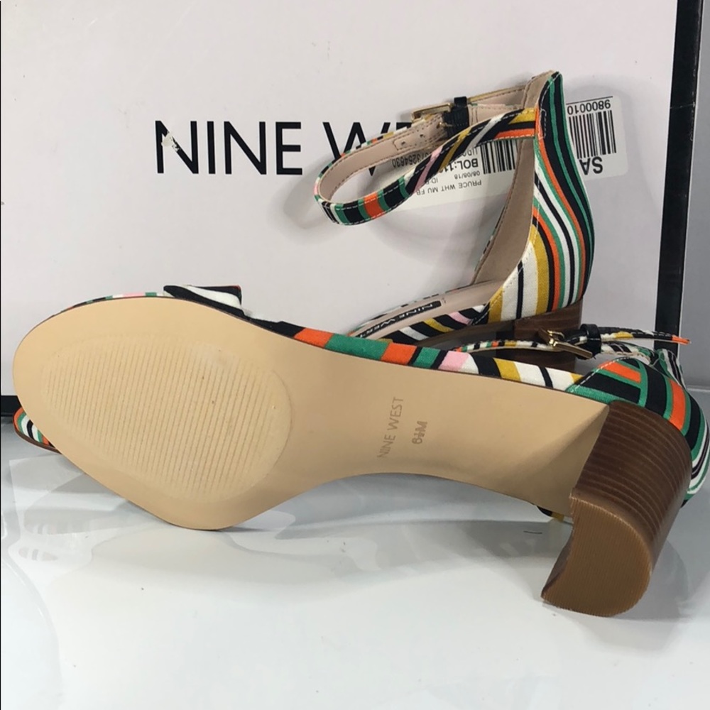 [167] Nine West Sandals White Floral  6.5 M - Picture 8 of 8
